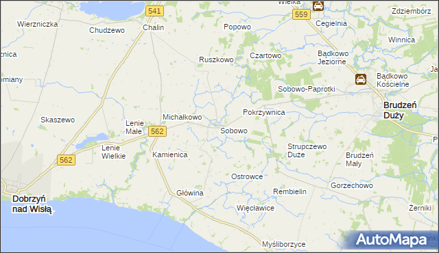 mapa Sobowo, Sobowo na mapie Targeo