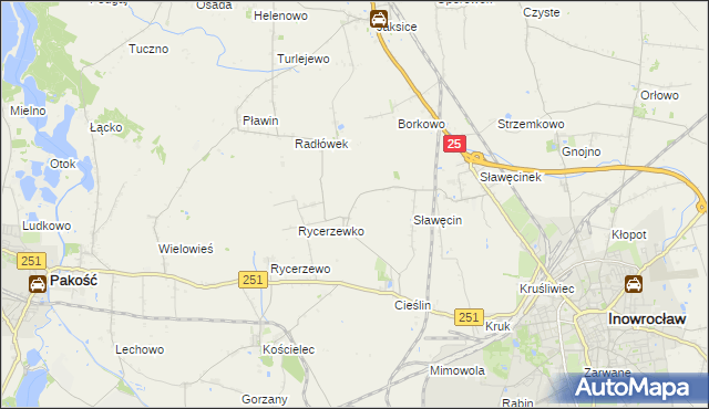 mapa Sójkowo gmina Inowrocław, Sójkowo gmina Inowrocław na mapie Targeo