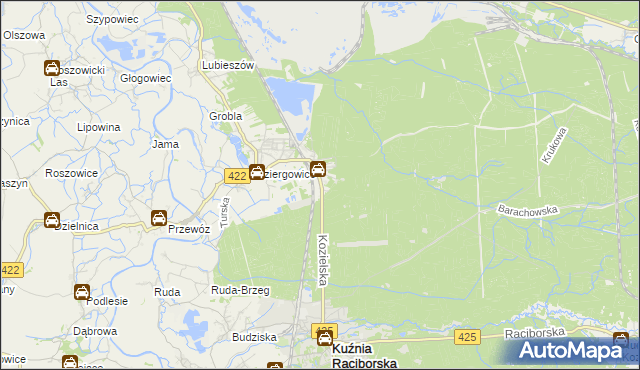 mapa Solarnia gmina Bierawa, Solarnia gmina Bierawa na mapie Targeo