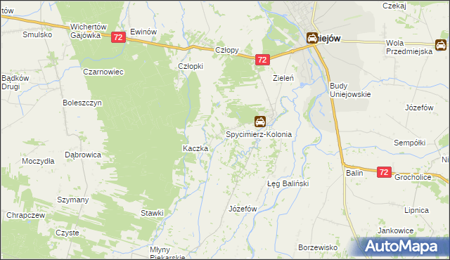 mapa Spycimierz-Kolonia, Spycimierz-Kolonia na mapie Targeo