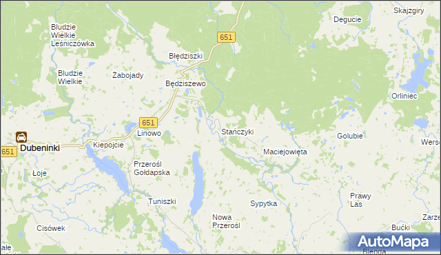 mapa Stańczyki, Stańczyki na mapie Targeo