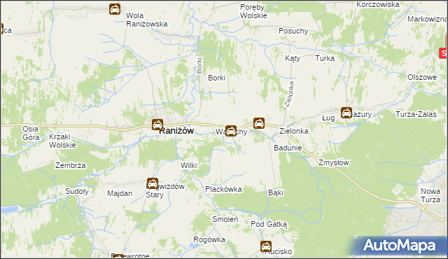 mapa Staniszewskie, Staniszewskie na mapie Targeo