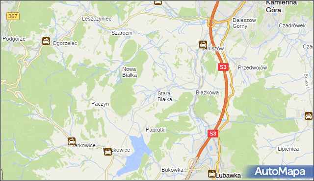 mapa Stara Białka, Stara Białka na mapie Targeo