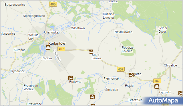 mapa Stara Jamka, Stara Jamka na mapie Targeo