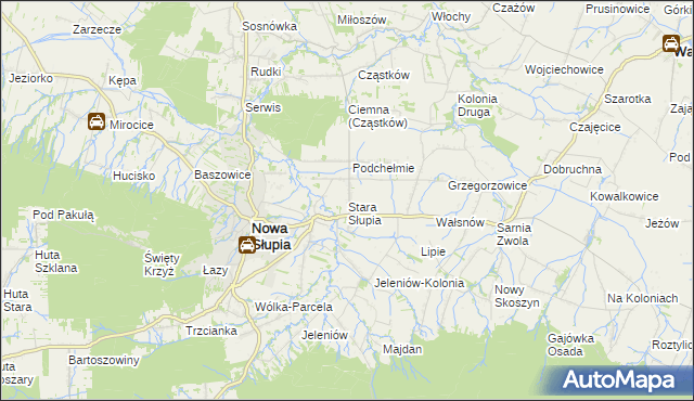 mapa Stara Słupia, Stara Słupia na mapie Targeo