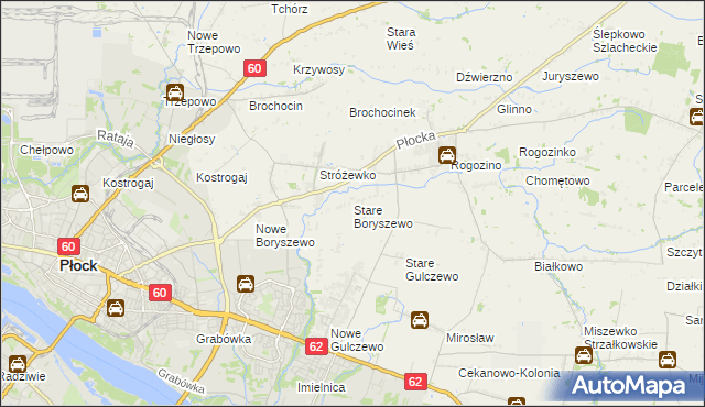 mapa Stare Boryszewo, Stare Boryszewo na mapie Targeo