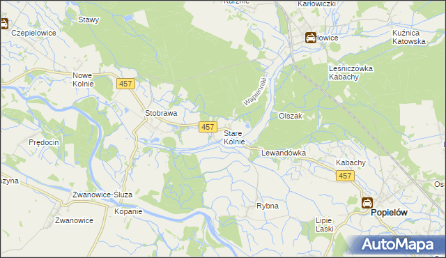 mapa Stare Kolnie, Stare Kolnie na mapie Targeo