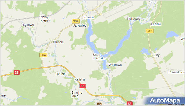 mapa Stare Kramsko, Stare Kramsko na mapie Targeo