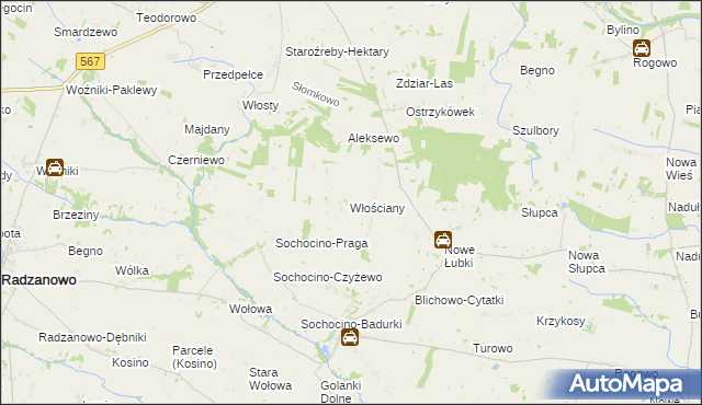 mapa Stare Łubki, Stare Łubki na mapie Targeo