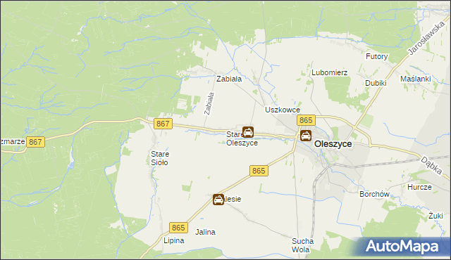 mapa Stare Oleszyce, Stare Oleszyce na mapie Targeo