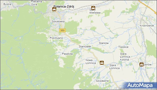 mapa Starkówek, Starkówek na mapie Targeo