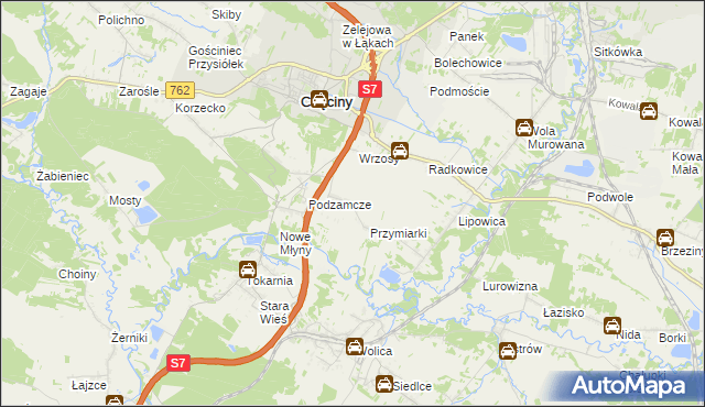 mapa Starochęciny, Starochęciny na mapie Targeo