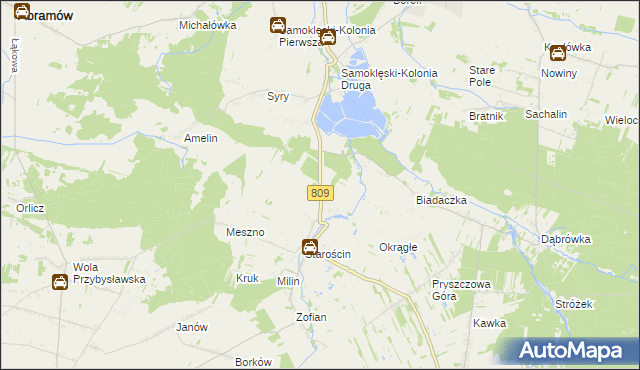 mapa Starościn-Kolonia, Starościn-Kolonia na mapie Targeo