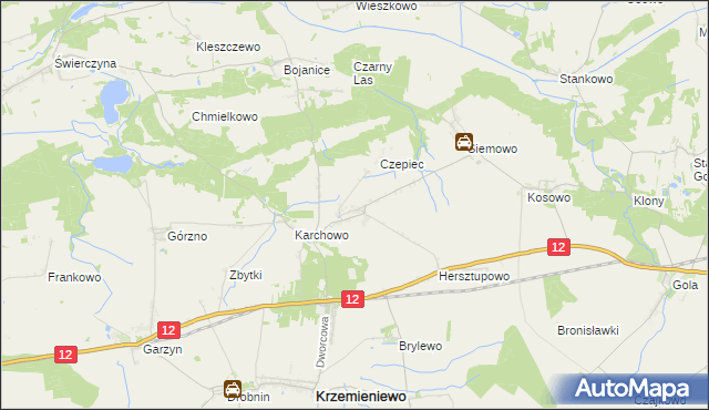 mapa Stary Belęcin, Stary Belęcin na mapie Targeo