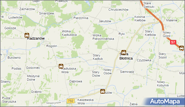 mapa Stary Kadłub, Stary Kadłub na mapie Targeo