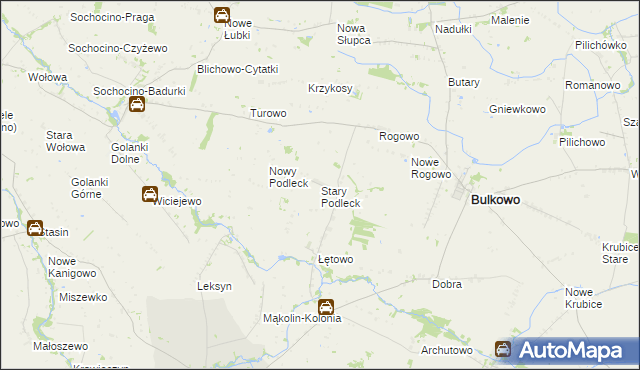 mapa Stary Podleck, Stary Podleck na mapie Targeo