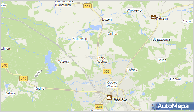 mapa Stary Wołów, Stary Wołów na mapie Targeo