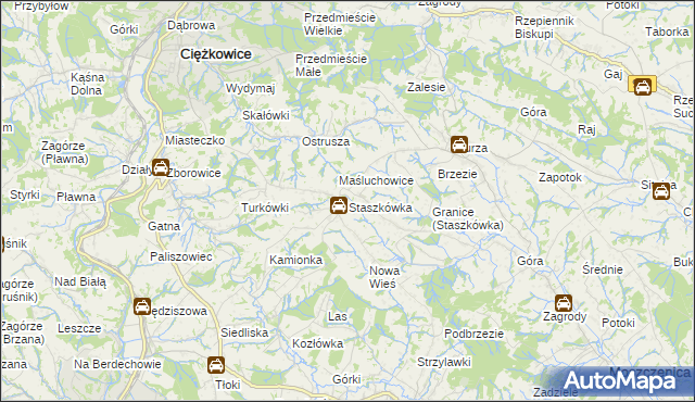 mapa Staszkówka, Staszkówka na mapie Targeo