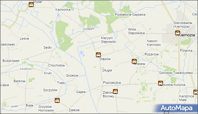 mapa Stępów, Stępów na mapie Targeo