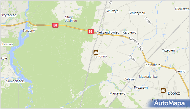 mapa Stronno gmina Dobrcz, Stronno gmina Dobrcz na mapie Targeo