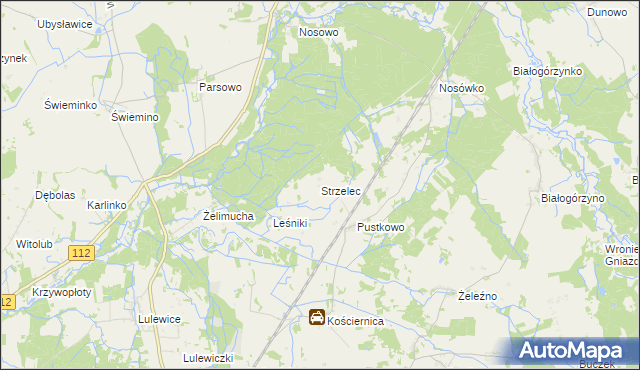 mapa Strzelec, Strzelec na mapie Targeo