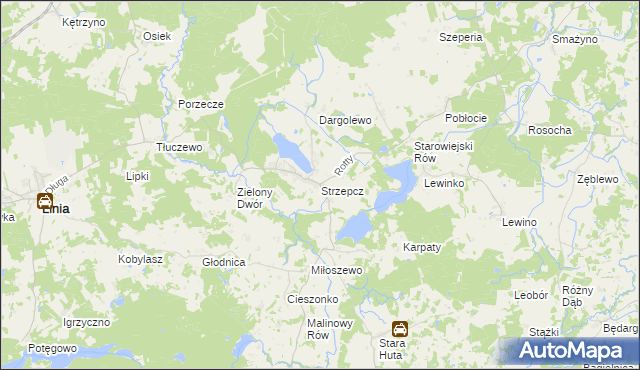 mapa Strzepcz, Strzepcz na mapie Targeo