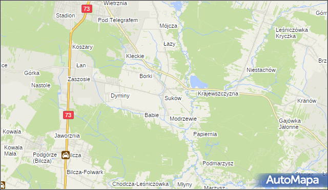 mapa Suków gmina Daleszyce, Suków gmina Daleszyce na mapie Targeo