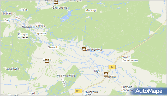 mapa Surmaczówka, Surmaczówka na mapie Targeo