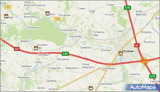 mapa Swędów, Swędów na mapie Targeo