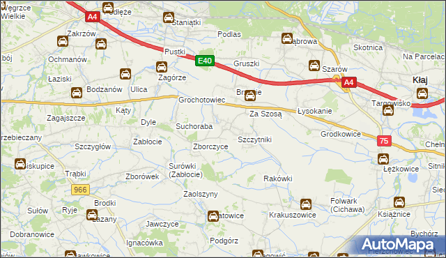 mapa Świątniki Dolne, Świątniki Dolne na mapie Targeo