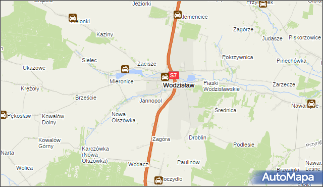 mapa Świątniki gmina Wodzisław, Świątniki gmina Wodzisław na mapie Targeo