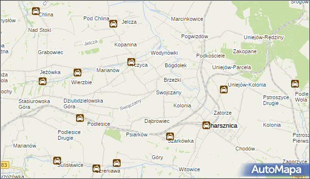 mapa Swojczany, Swojczany na mapie Targeo