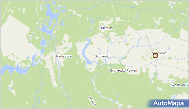 mapa Sypniewko, Sypniewko na mapie Targeo