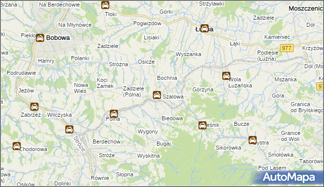 mapa Szalowa, Szalowa na mapie Targeo