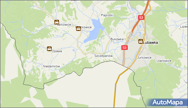 mapa Szczepanów gmina Lubawka, Szczepanów gmina Lubawka na mapie Targeo