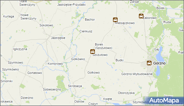 mapa Szczutowo gmina Górzno, Szczutowo gmina Górzno na mapie Targeo