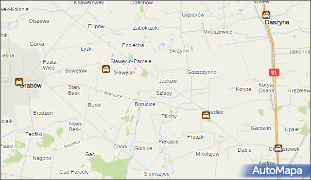 mapa Szłapy, Szłapy na mapie Targeo