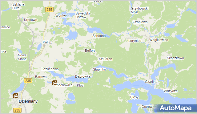 mapa Szludron, Szludron na mapie Targeo