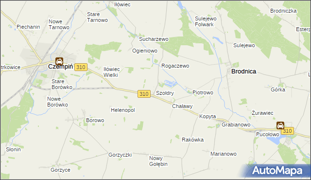 mapa Szołdry, Szołdry na mapie Targeo