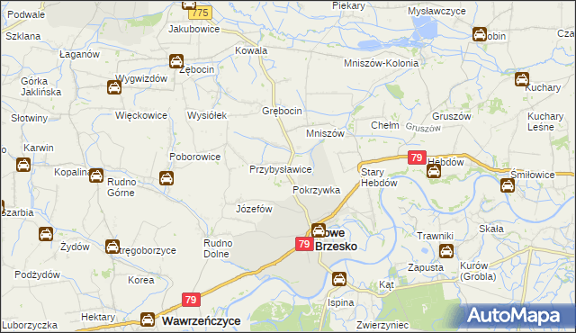 mapa Szpitary, Szpitary na mapie Targeo