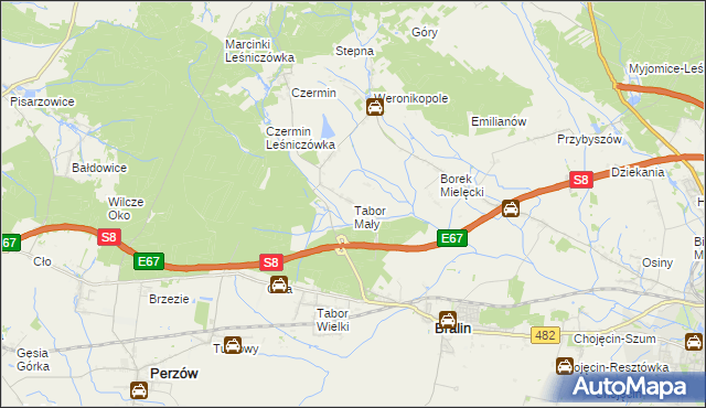 mapa Tabor Mały, Tabor Mały na mapie Targeo