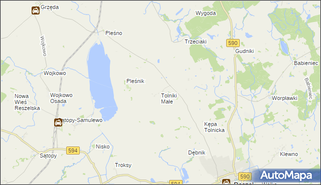 mapa Tolniki Małe, Tolniki Małe na mapie Targeo