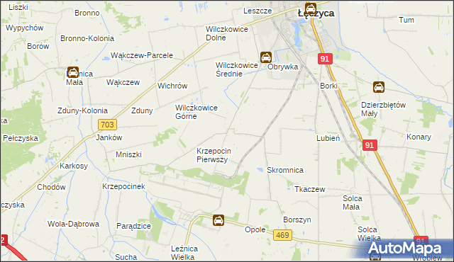 mapa Topola Katowa, Topola Katowa na mapie Targeo