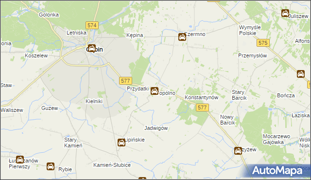 mapa Topólno, Topólno na mapie Targeo