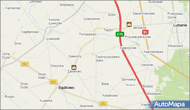 mapa Toporzyszczewo Stare, Toporzyszczewo Stare na mapie Targeo