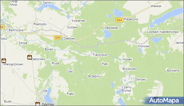 mapa Traczyska, Traczyska na mapie Targeo