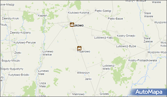 mapa Trojanówek, Trojanówek na mapie Targeo