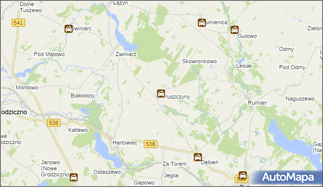 mapa Truszczyny, Truszczyny na mapie Targeo