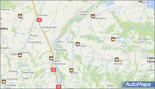 mapa Trybsz, Trybsz na mapie Targeo