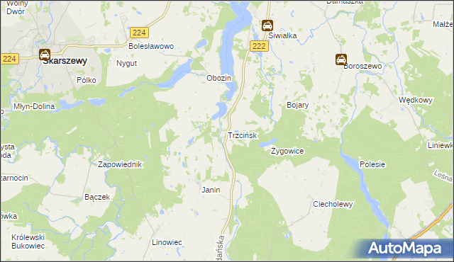 mapa Trzcińsk, Trzcińsk na mapie Targeo